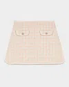 Maje Diamond-pattern Mini Skirt In Pink/ecru
