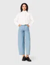 Maje Textured Balloon Jeans In Multi