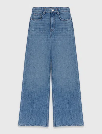 Maje Jean Coupe Droite In Blue