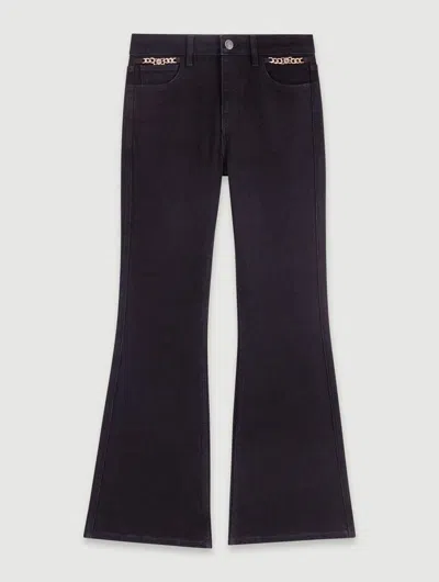 Maje Jean Flare In Noir