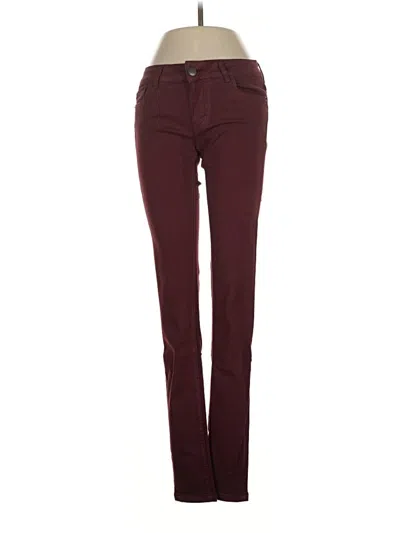 Pre-owned Maje Jeans In Burgundy