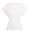 Maje Jersey Pleated T-shirt