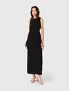 Maje Jewel-collar Maxi Dress In Black