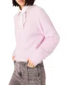 Maje Jewelry Collar Sweater In Pink