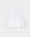 Maje Cotton Embroidered Mini Skirt In White