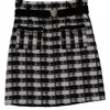 Maje Jicky Tweed Mini Skirt In Multicolor Cotton In Multi