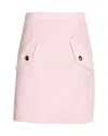 Maje Jinelle Corduroy Skirt In Pink Cotton In Pink