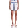 Maje Jirsal Stripe Knit Miniskirt In Sand