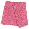 Maje Jolia Asymmetric Tweed Mini Skirt In Pink Polyamide In Pink