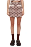 Maje Jolila Floral Jacquard Knit Miniskirt In Multi