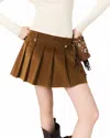 Maje Jubelle Pleated Corduroy Miniskirt In Black