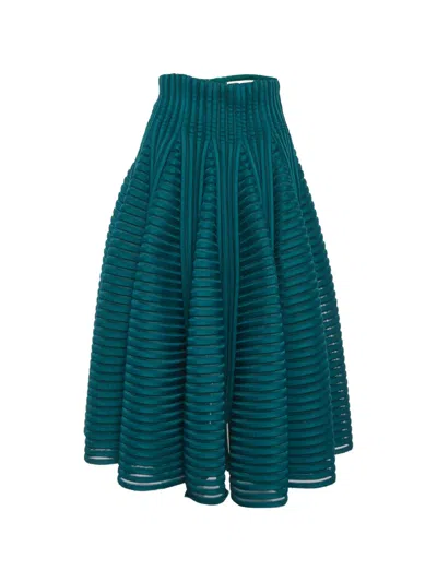 Pre-owned Maje Julien Mini Skirt In Green