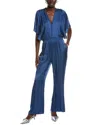 Maje Flutter Sleeve Jumpsuit In Blue