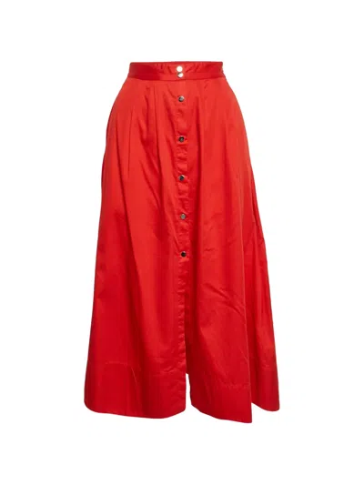 Pre-owned Maje Jupalo Button-front Midi Skort In Red