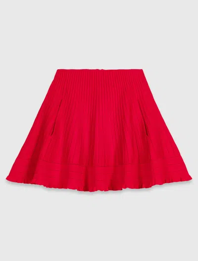 Maje Jupe Courte En Maille Compacte In Red