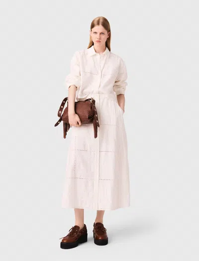 Maje Jupe Midi Brodée