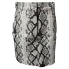 Maje Jupita Embossed Mini Skirt In Animal Print Goat Leather In Multi