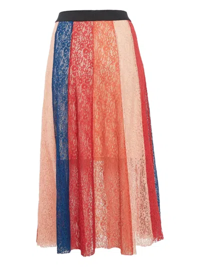 Pre-owned Maje Jupiter Maxi Skirt In Orange