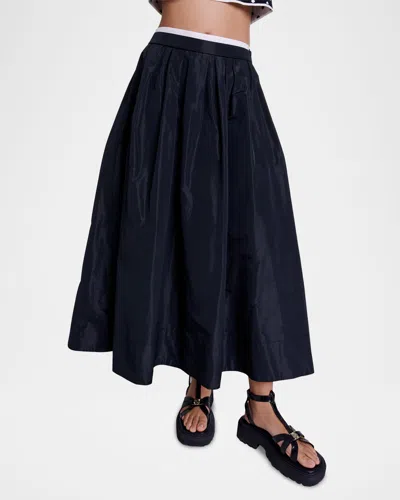 MAJE JURALY TECHNICAL MIDI SKIRT