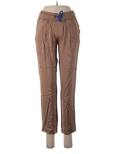 Pre-owned Maje Khaki Pant In Brown