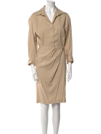 Pre-owned Maje Knee-length Dress In Neutral