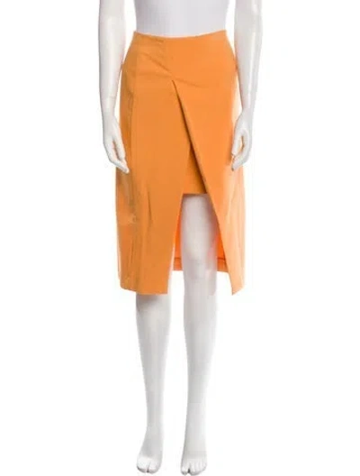 Pre-owned Maje Knee-length Skirt In Orange