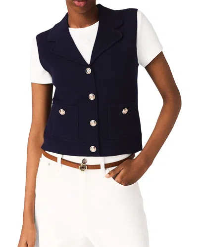 Maje Knit Cardigan In Blue