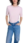 MAJE MAJE KNIT CROP SWEATER WITH RHINESTONES