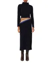 Maje Knit Maxi Dress With Removable Sweater In Blue