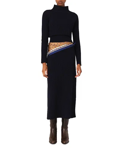 MAJE KNIT DRESS WITH REMOVABLE SWEATER