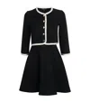 Maje Knitted Cardigan-overlay Mini Dress In Black