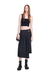 Maje Knitted Crop Top With Straps In Black