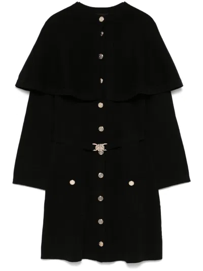 Maje Knitted Dress Set In Black