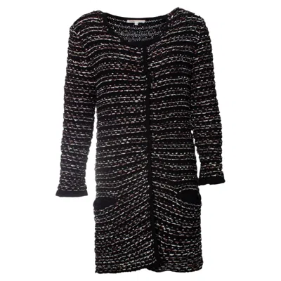 Pre-owned Maje , Knitted Lurex Cardigan In Black