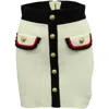 Maje Knitted Pencil Skirt In White Cotton In White