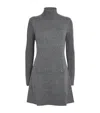 Maje Knitted Rollneck Mini Dress In Black