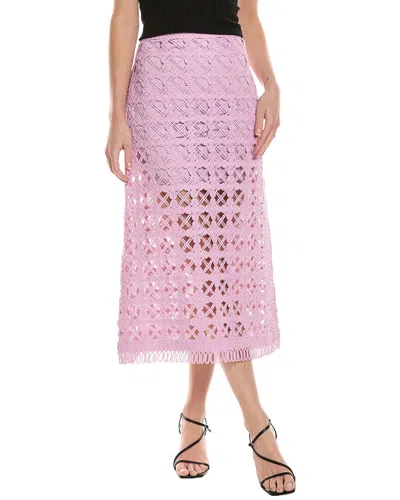 Maje Knitted Skirt In Purple