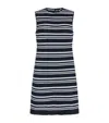 Maje Striped Mini Crochet Dress In Blue