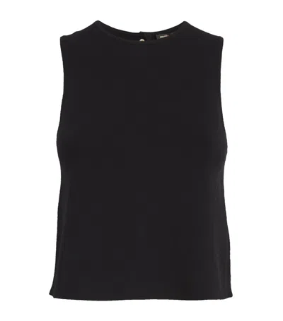 Maje Knitted Tank Top In Black