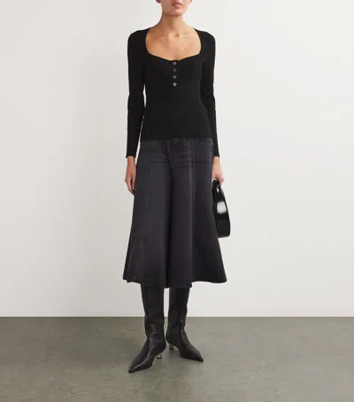 Maje Knitted Top In Black