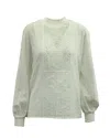Maje Lace Blouse In White Cotton In White