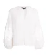 Maje Lace Cut-out Blouse In White
