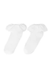 Maje Bonneterie Frilled Cotton-blend Socks In White