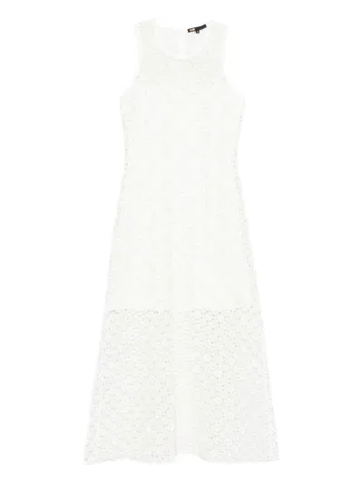Maje Lace Knitted Dress In Multi