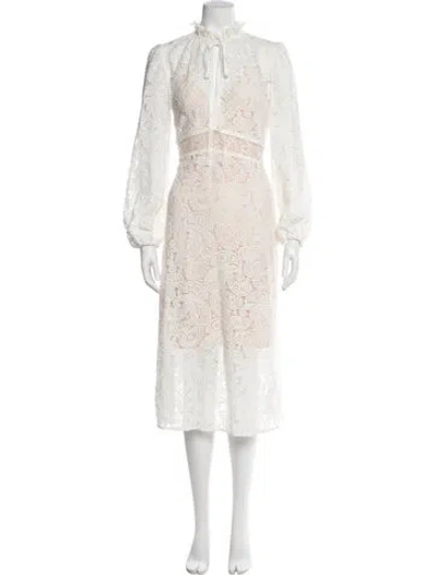 Pre-owned Maje Lace Midi Length Dress In Multi