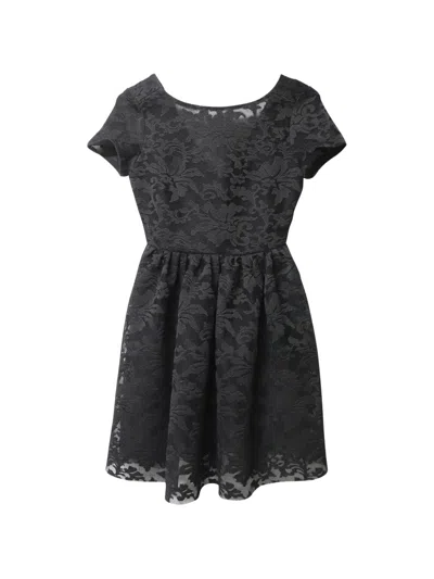 Pre-owned Maje Lace Mini Dress In Black