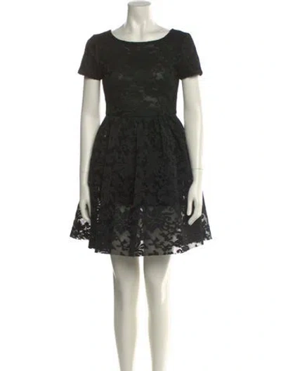 Pre-owned Maje Lace Mini Dress In Black