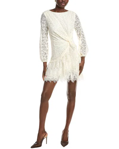 Maje Lace Mini Dress In Purple