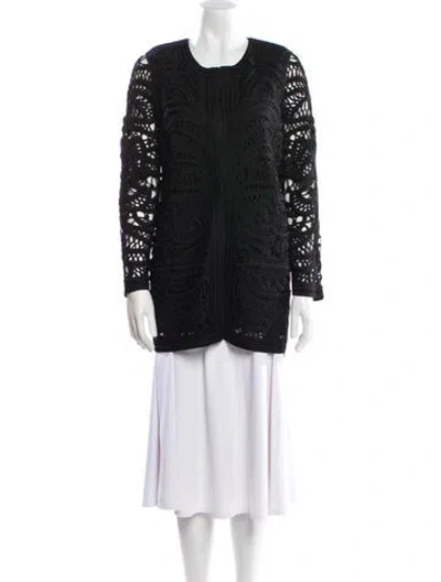 Pre-owned Maje Lace Pattern Jacket In Black
