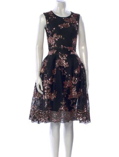 Pre-owned Maje Lace Pattern Knee-length Dress In Multi
